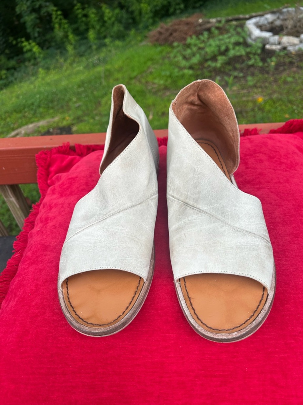 Free People Women's Open-Toe Leather Slide Mules